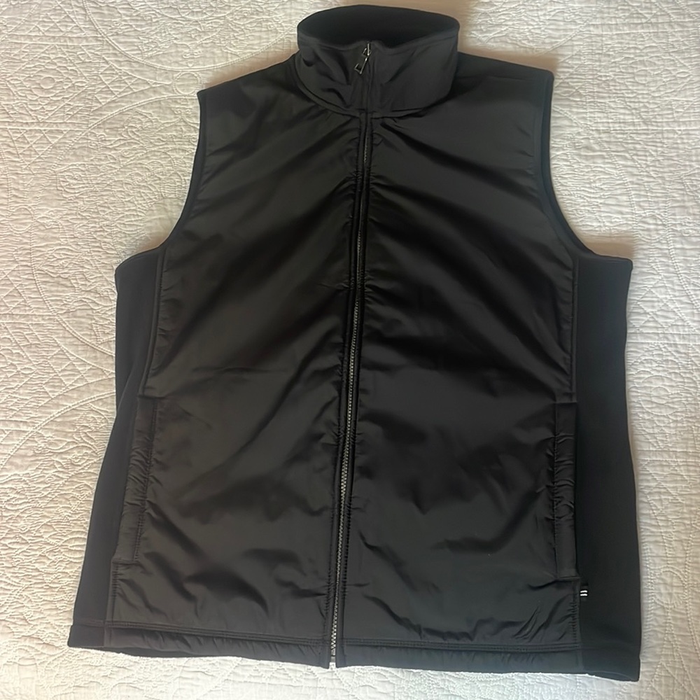 Nautica NEW Black Heat-Retention Full-Zip Vest Jacket